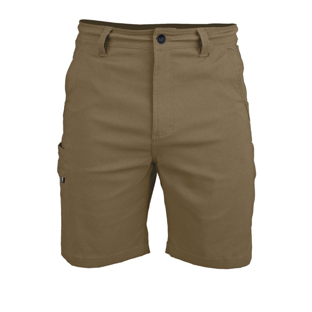 Key Apparel Men’s Triad Shorts, Khaki, Size‎ 30, 9” Inseam, NWT, 7 Pockets